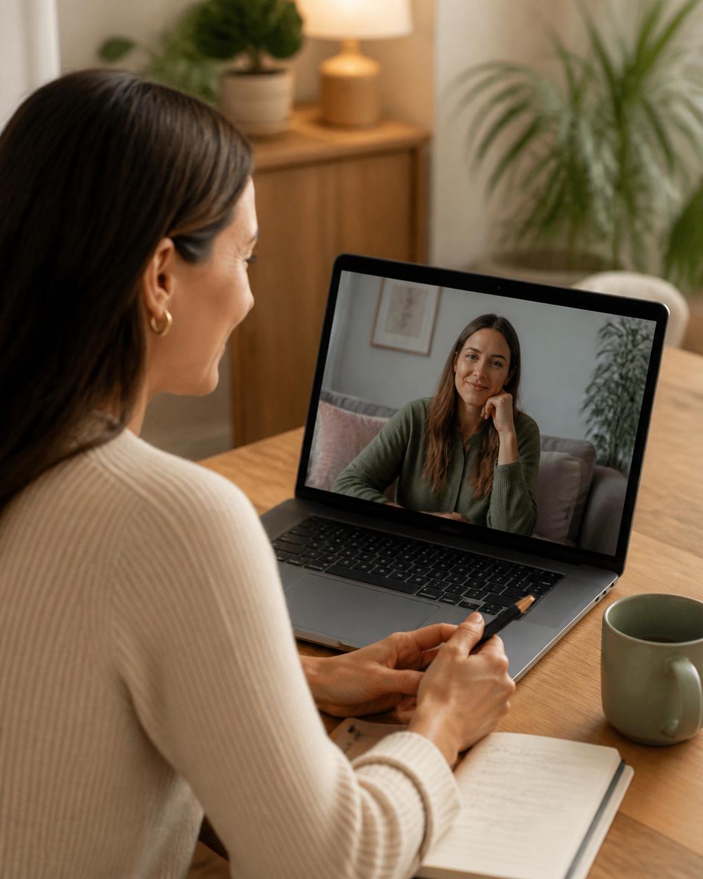 A patient in a warm, calm consultation with a healthcare provider